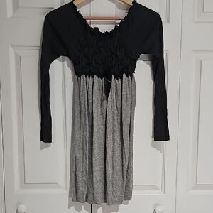Mystree Smocked Waist Colorblock Dress – Black & Gray – NWT – Size S